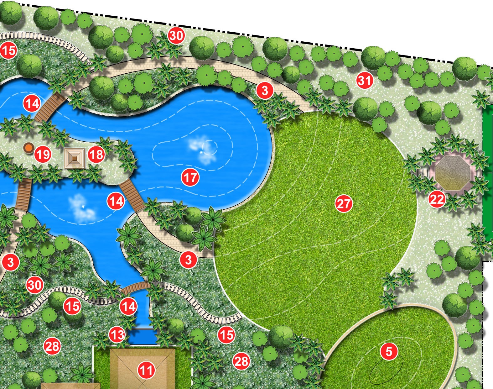 Farmhouse Landscape CAD